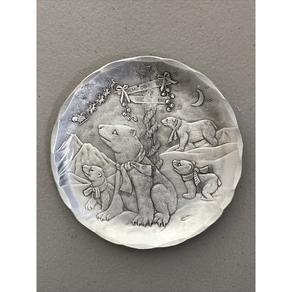 VTG Wendell August 1998 Forge Plate 75th Anniversary North Pole Christmas Polar